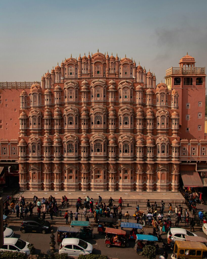Hawa Mahal Road, J.D.A. Market, Pink City, Jaipur, Rajasthan, India
